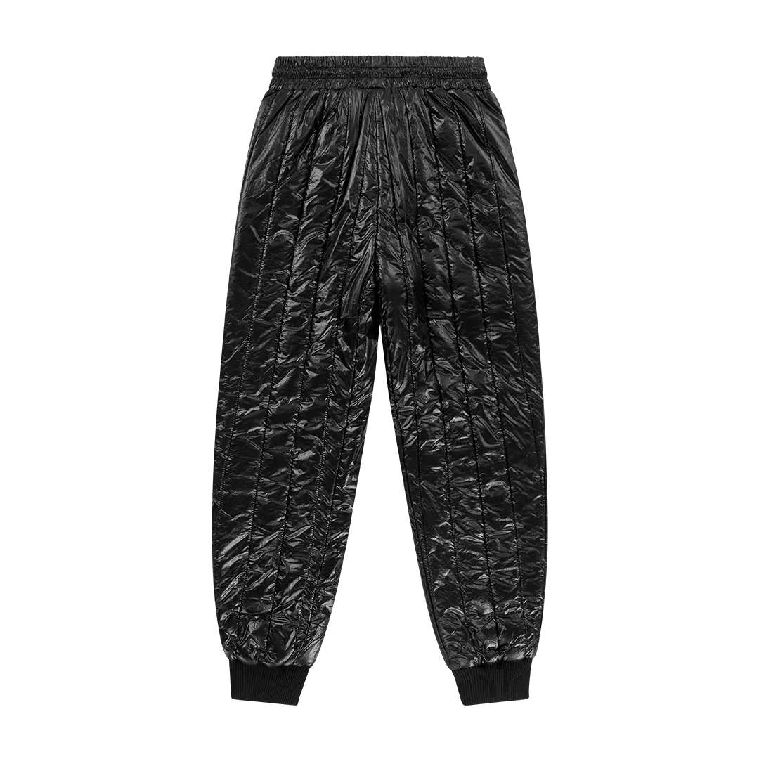 Metallic padded pants