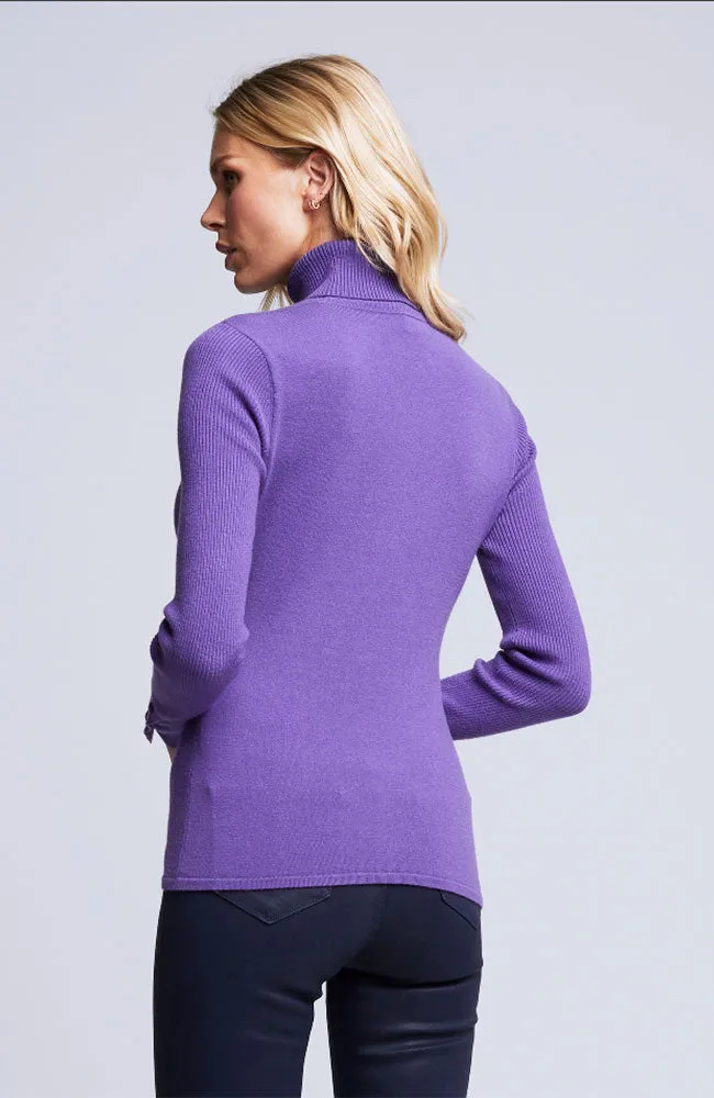 Odette Button Sleeve Turtleneck