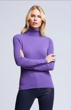 Odette Button Sleeve Turtleneck
