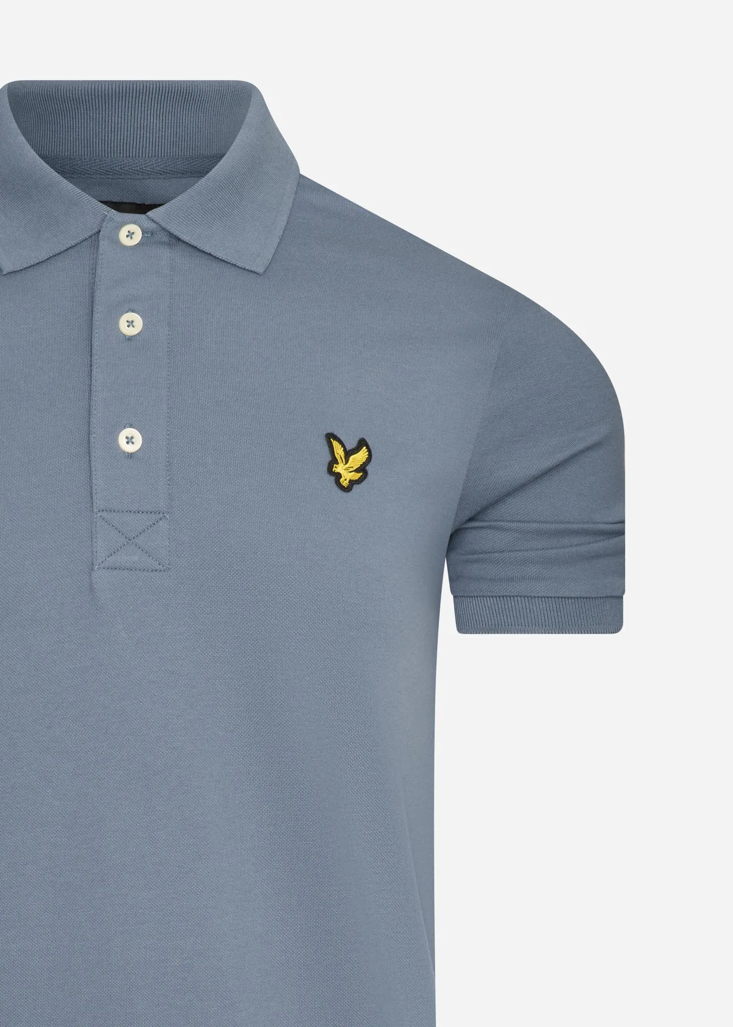 Plain polo shirt - slate blue