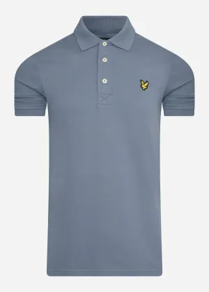 Plain polo shirt - slate blue