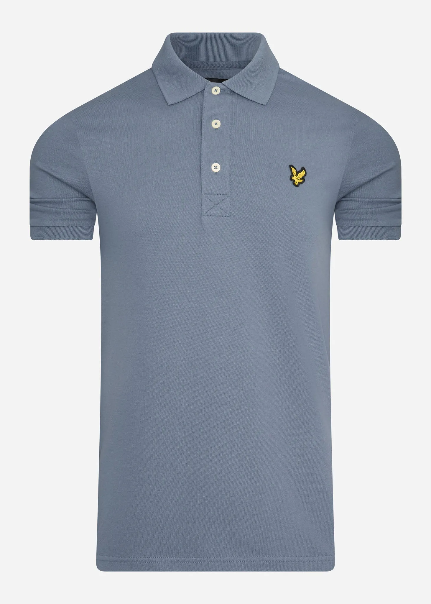 Plain polo shirt - slate blue