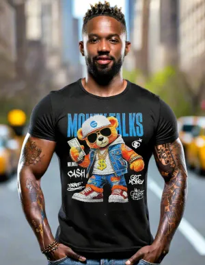 Rhinestones T Shirt Teddy Money Talks Exclusive |GM Trademark
