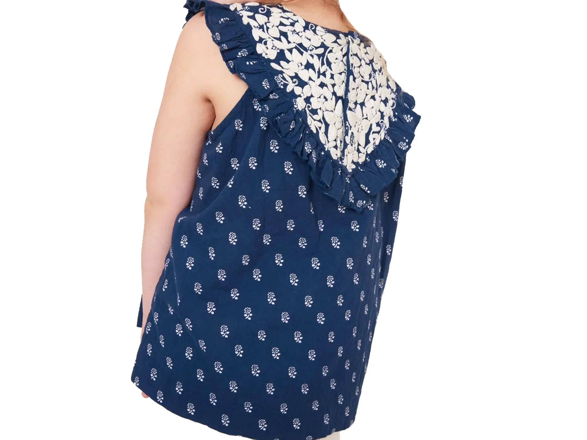 Roberta Roller Rabbit Girls Virgil Kanna Top 4 Years Navy Blue