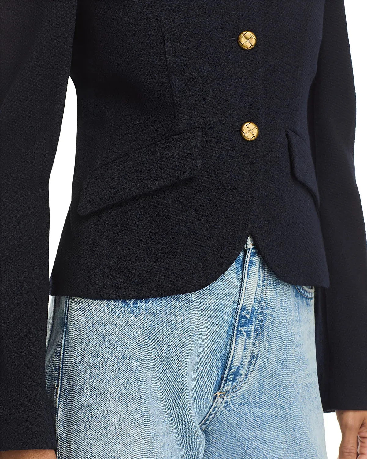 Slade Cropped Blazer in navy