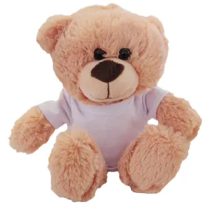Soft Toys - Cream Teddy Bear with Printable T-Shirt