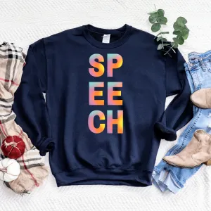 Speech Watercolor Glow Pullover
