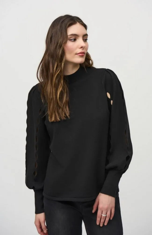 Sweater Knit Mock Neck Top