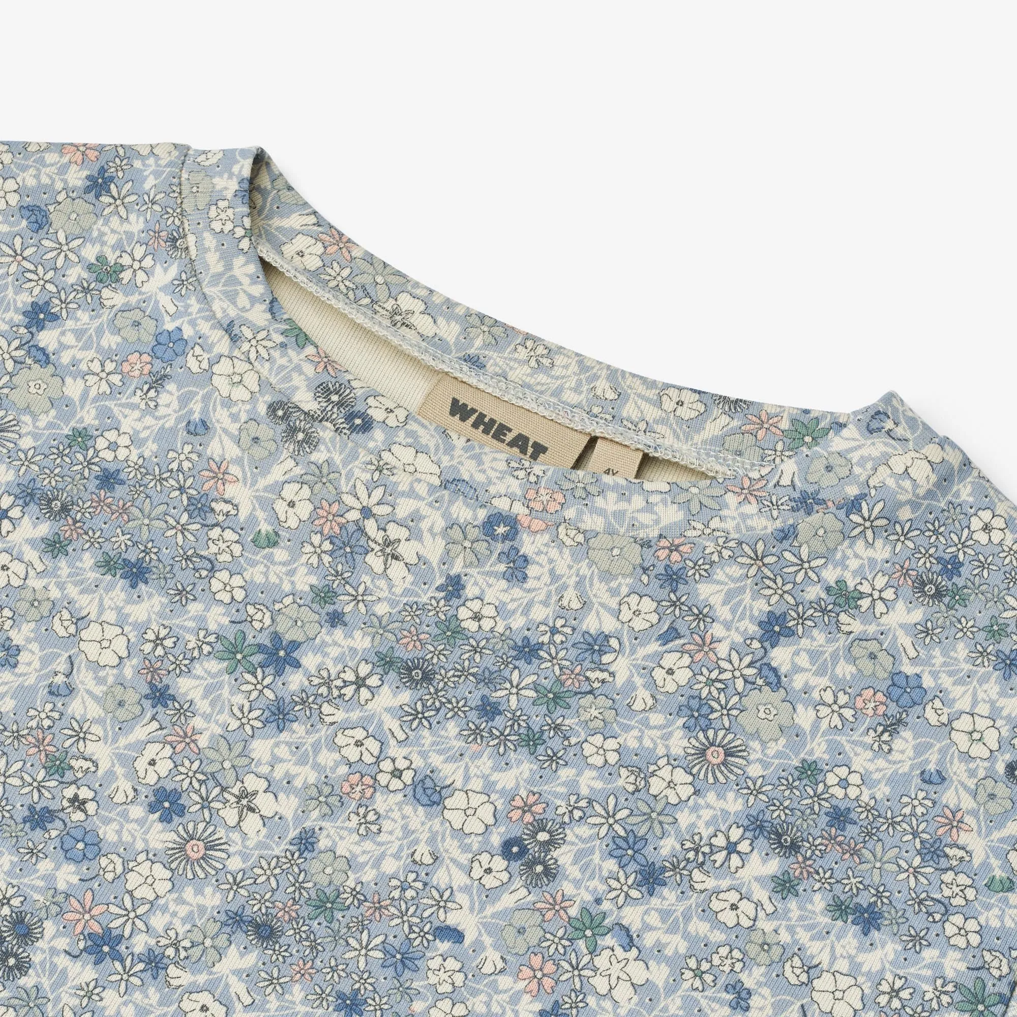 T-Shirt S/S Ella - blue summer flowers