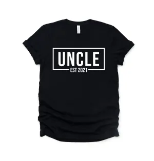 Uncle Established 2021 T Shirt - Custom Family Shirts - Brother - Personalized Date
