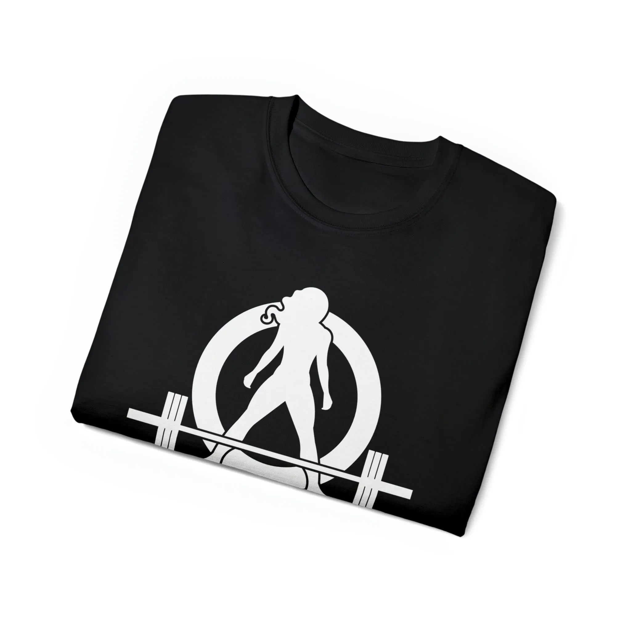 Unisex Ultra Cotton Tee - Classic White Logo - Plain Back