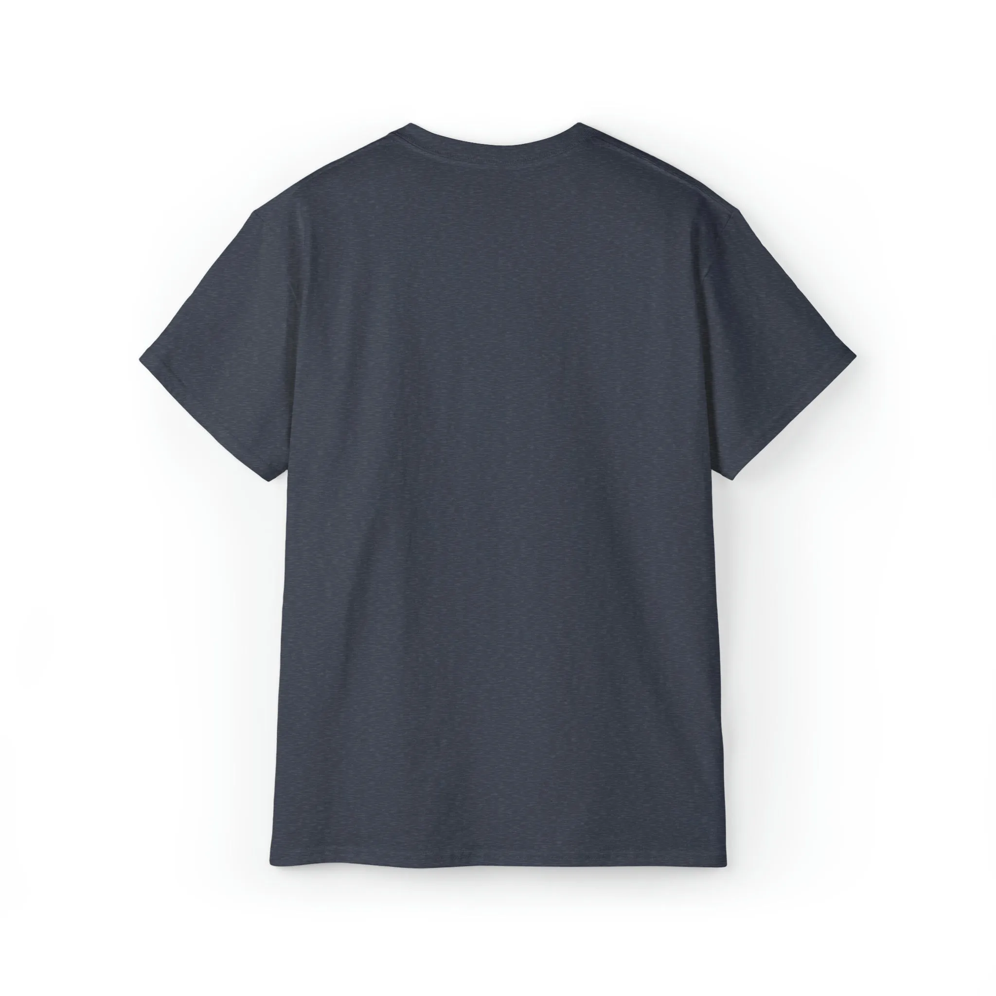 Unisex Ultra Cotton Tee - Classic White Logo - Plain Back