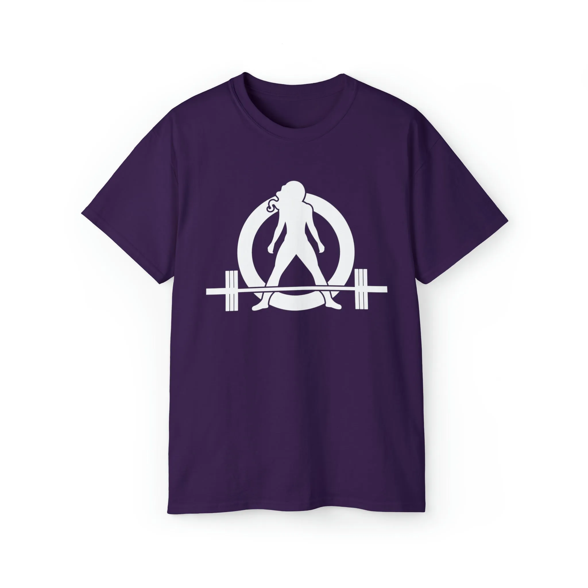 Unisex Ultra Cotton Tee - Classic White Logo - Plain Back