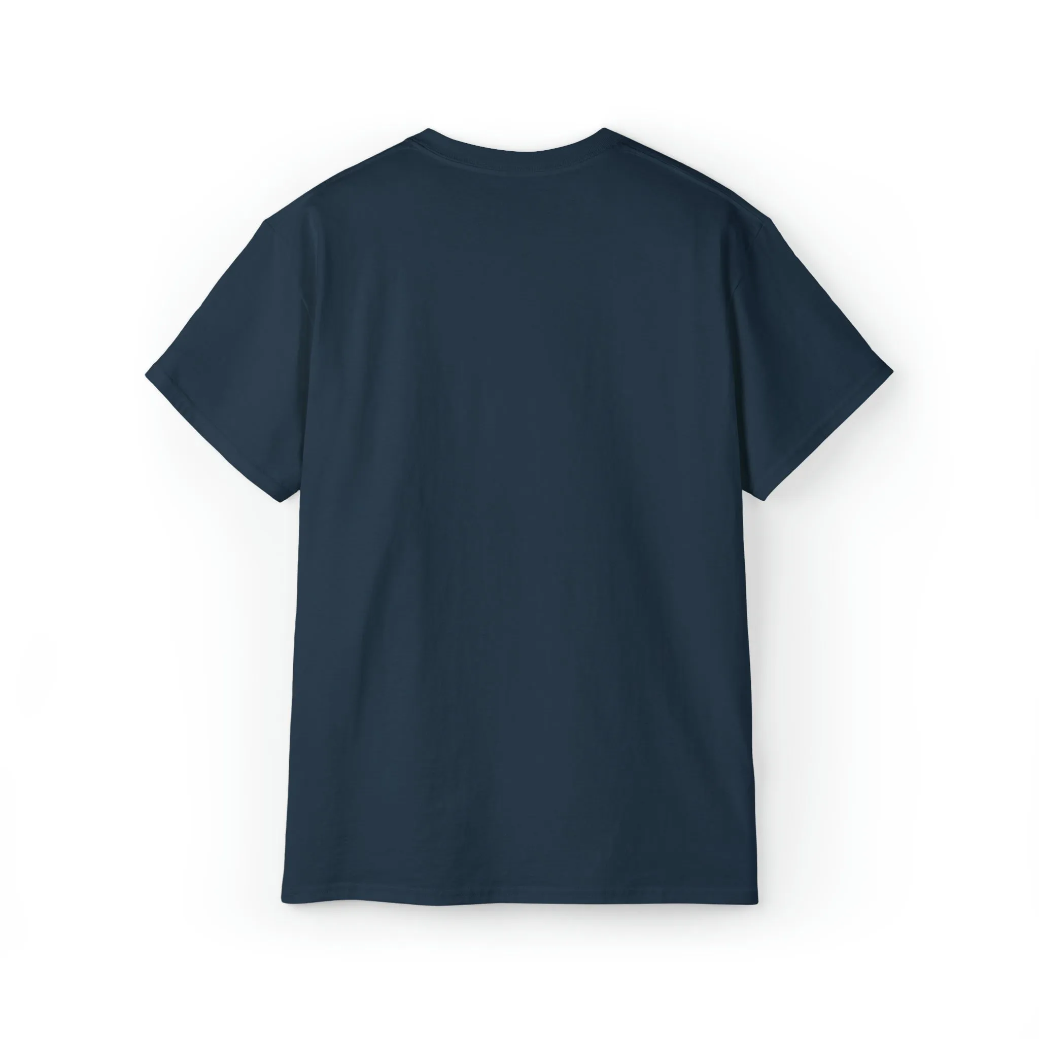 Unisex Ultra Cotton Tee - Classic White Logo - Plain Back