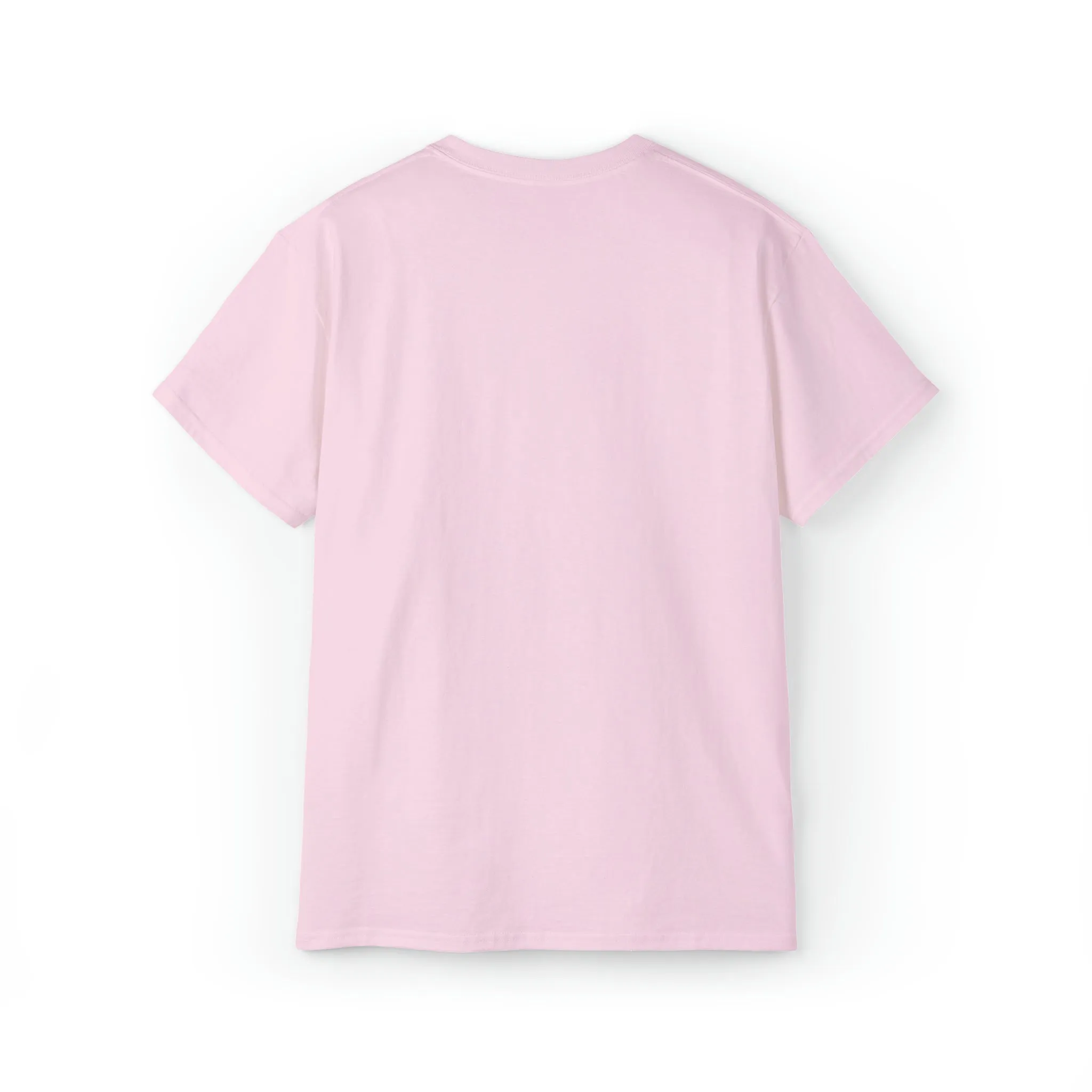 Unisex Ultra Cotton Tee - Classic White Logo - Plain Back