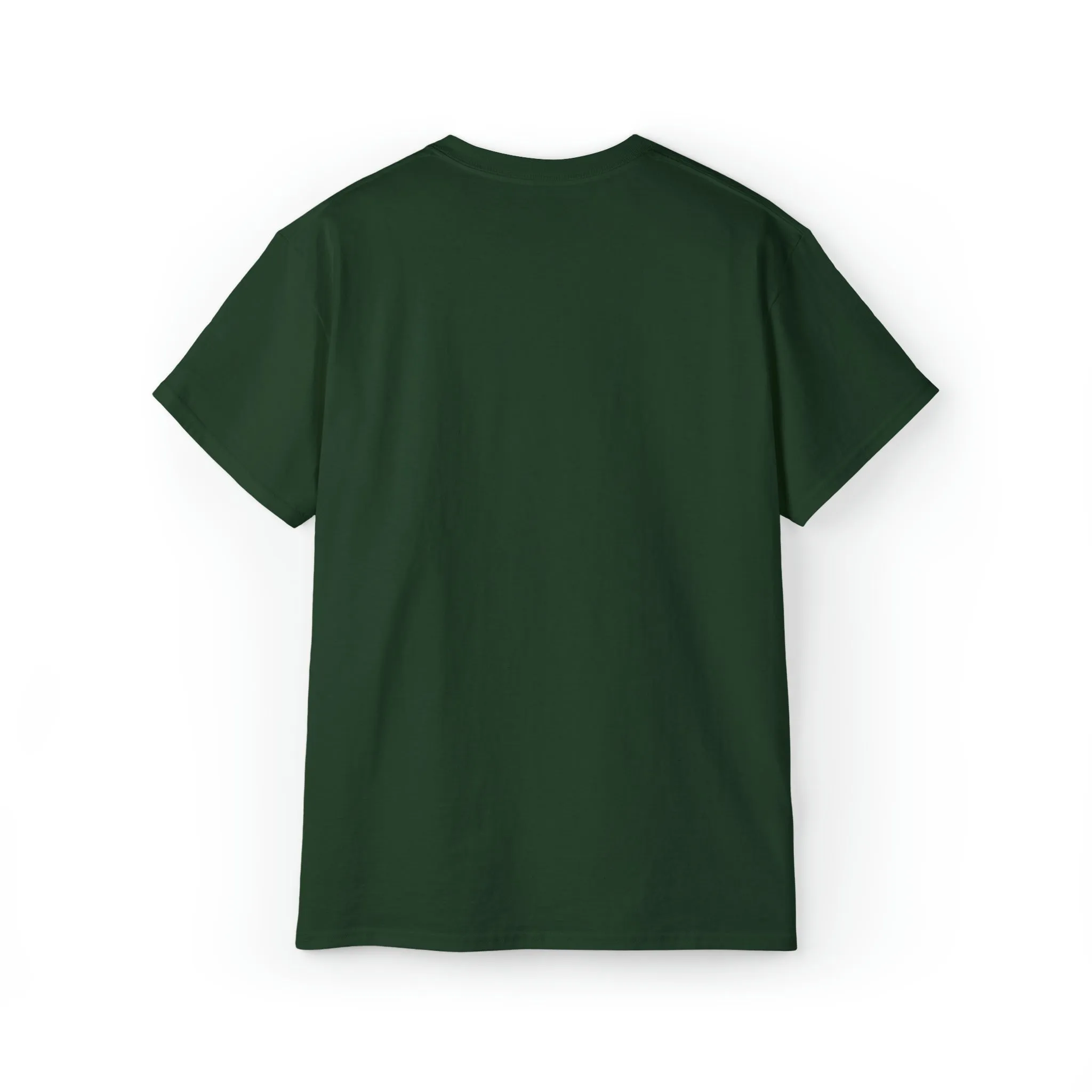 Unisex Ultra Cotton Tee - Classic White Logo - Plain Back
