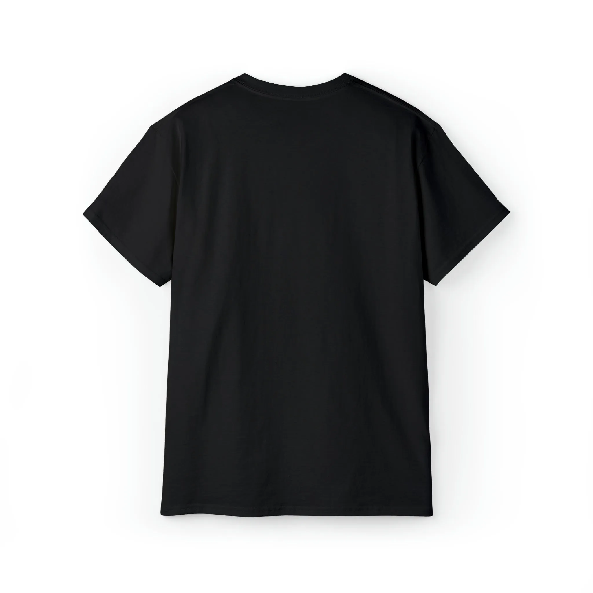 Unisex Ultra Cotton Tee - Classic White Logo - Plain Back