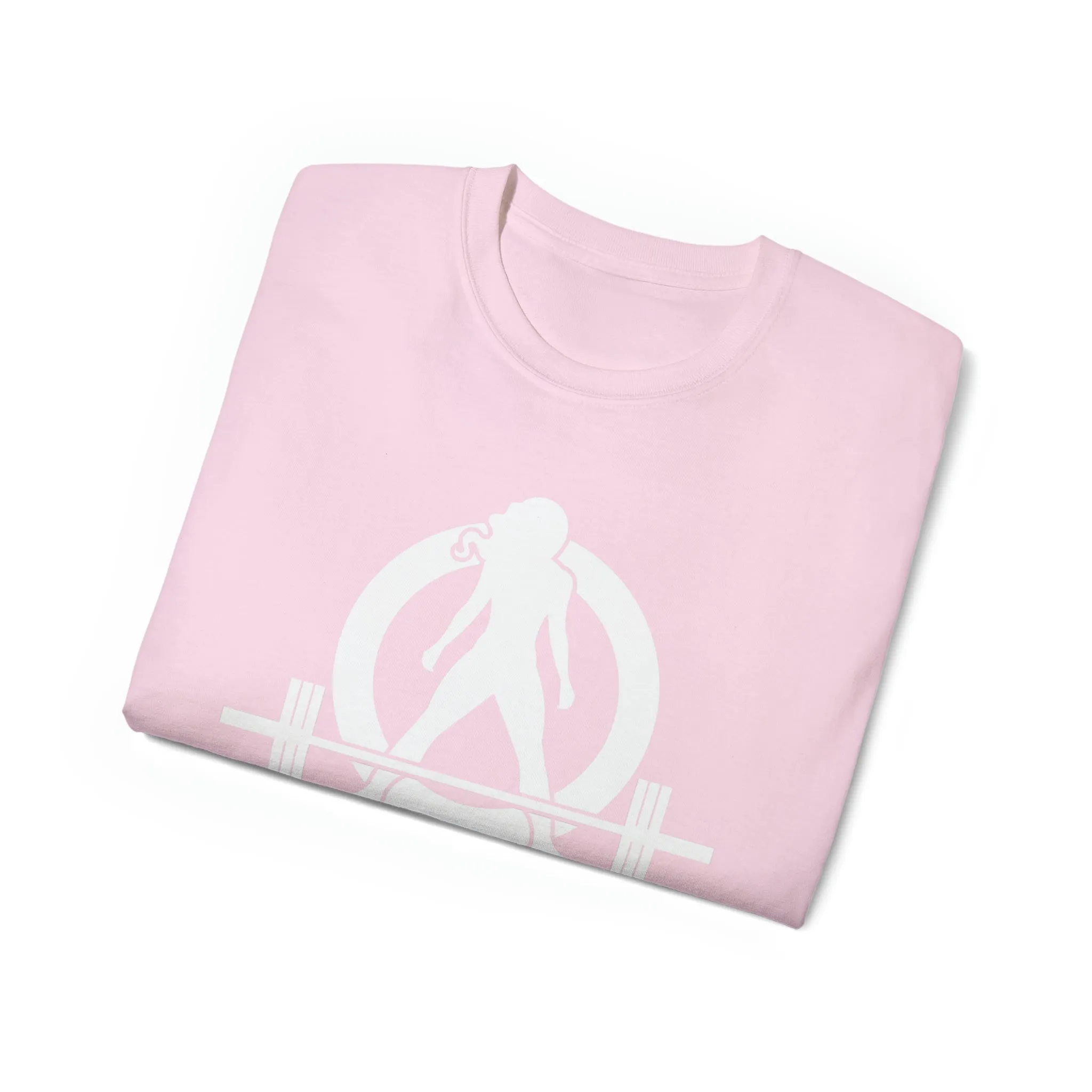 Unisex Ultra Cotton Tee - Classic White Logo - Plain Back