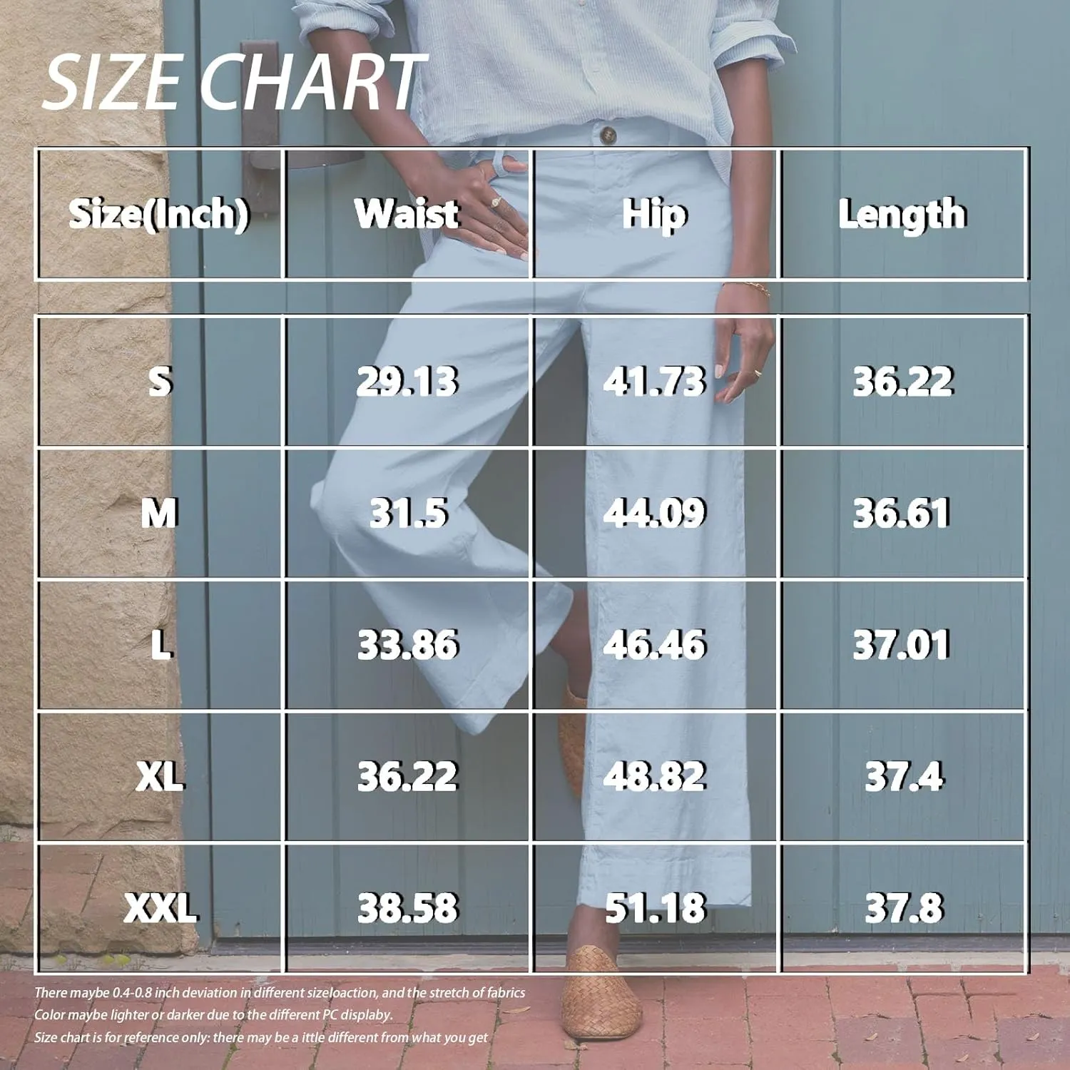Womens Capri Pants Button Cargo Linen Cotton Capris Loose Summer Pants for Women Stretch Petite Short