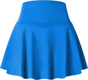 Womens Skirt for Summer Running Sports High Elastic Waist Tennis Mini Skirts with Liner Ruffle Hem Athletic Shorts