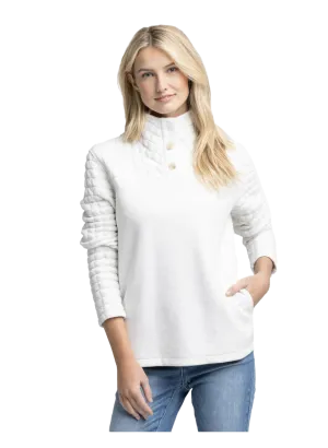Ws Kelsea Quilted Pullover Hthr Star White