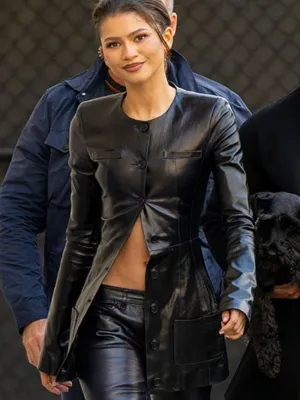Zendaya Jimmy Kimmel Live Leather Jacket